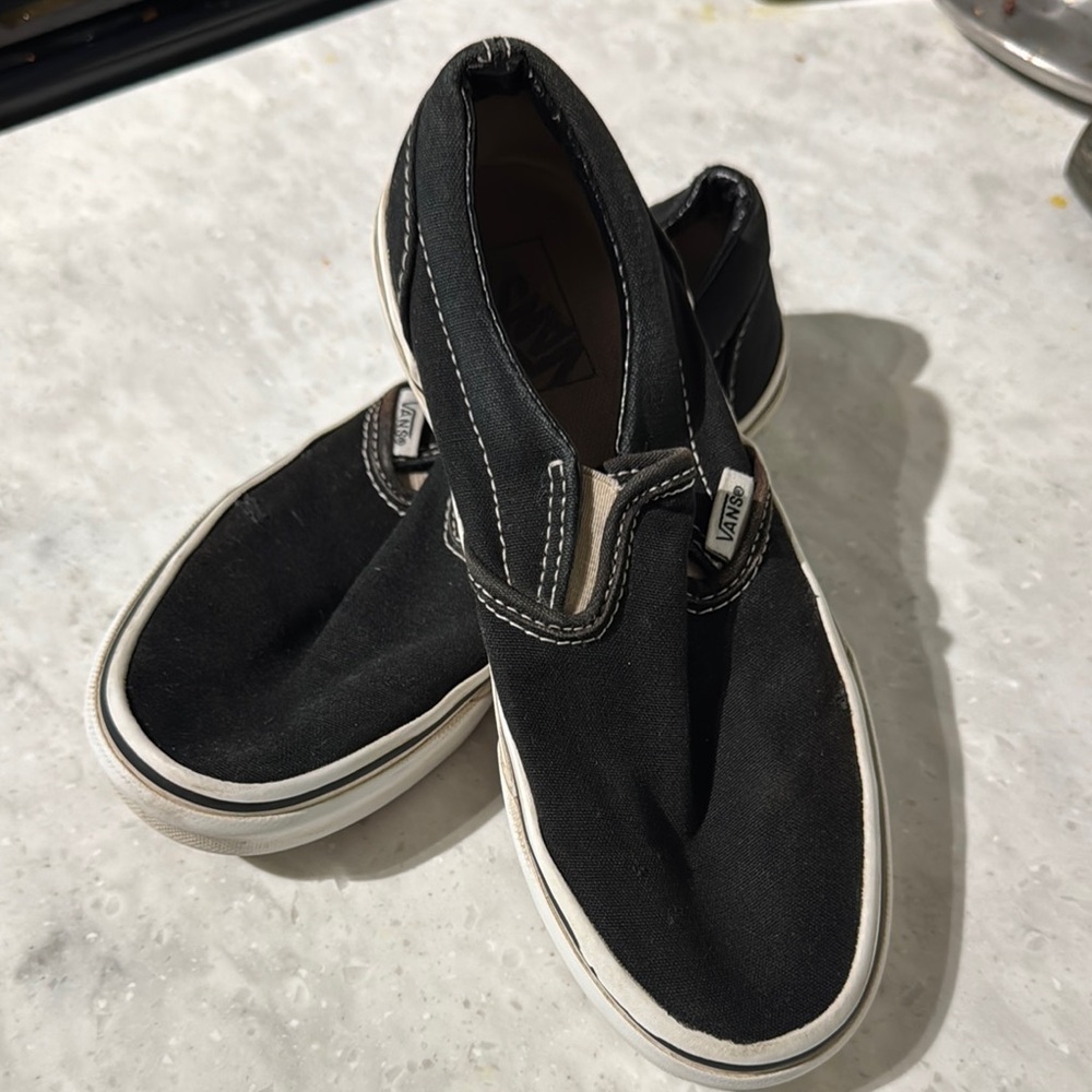 Vans Kids Black Slip-On Shoes